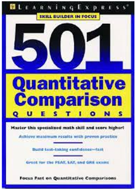 501 Quantitative Comparison Questions Book
