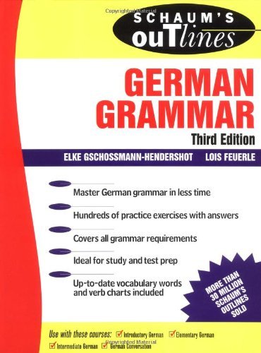 Schaums Outline Of German Grammar Third Edition Book